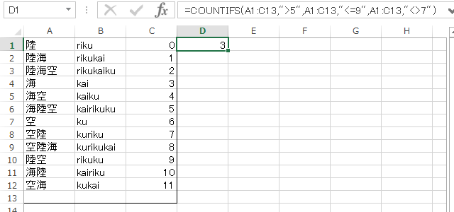 COUNTIF関数