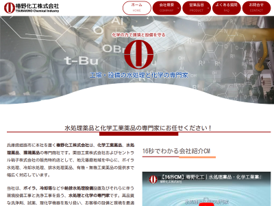椿野化工株式会社 サイトイメージ